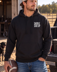 Get Ranchy Hoodie in Black — male model, front view