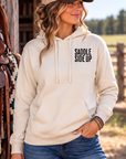 Get Ranchy Hoodie in Bone — female model, front view