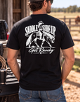 Get Ranchy Tee in Black — male model, back view