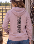 Get Western Hoodie in Paragon — female model, back view