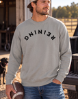 Reining Crew in Grey — male model, front view