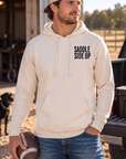 Get Ranchy Hoodie in Bone — male model, front view