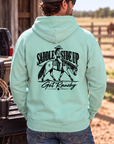Get Ranchy Hoodie in Mint — male model, back view