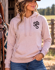 Get Western Hoodie in Paragon — female model, front view