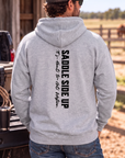 Get Western Hoodie in Ring Spun Sport Grey — male model, back view