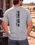 Get Western Tee in Sport Grey — male model, back view
