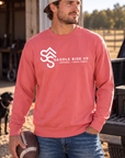 Logo Crew in Watermelon — male model, front view